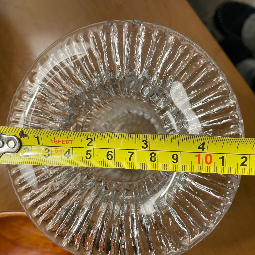 SOLD Vintage MCM iittala Timo Sarpaneva Art Glass Vase Finland Fluted Vertica - Picture 4 of 13